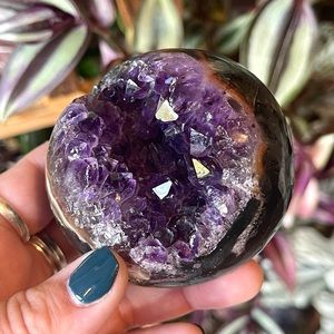 💜Vivid Purple Amethyst Druzy Geode Crystal Ball Sphere💜